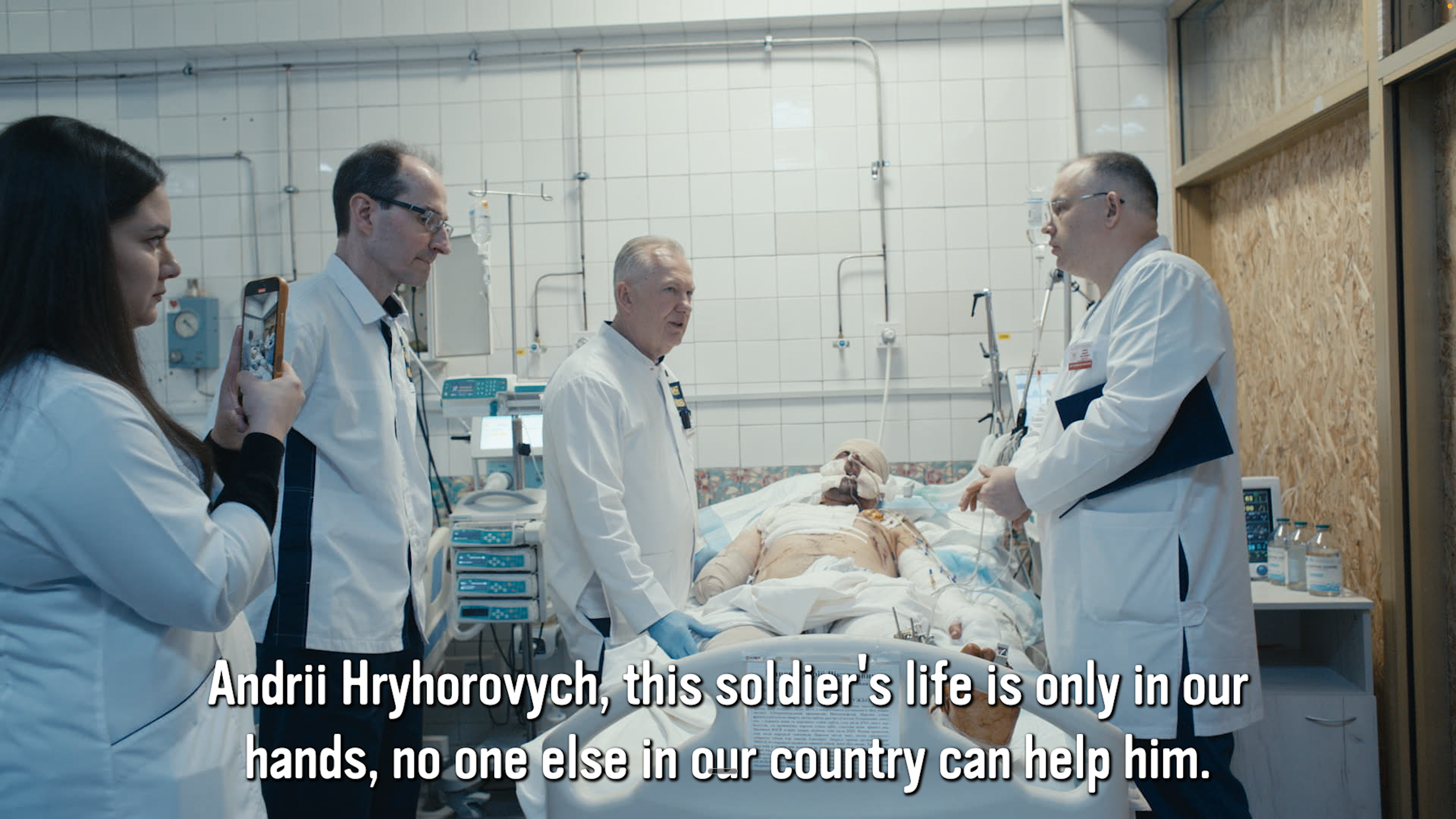 Soldier bedside — Mechnikov Hospital